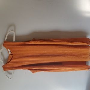 Signature collection, burnt orange  🍊     extra long sleeveless tank